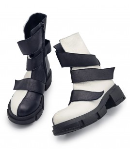 Bandage Boots In Black & White